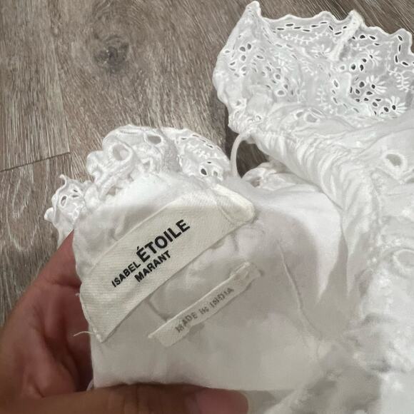 Isabel Marant Etoile Timoria Asymmetrical Dress White Size 2 XS - Picture 6 of 12